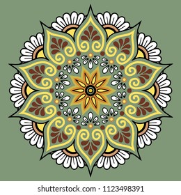 Mandala pattern color good mood