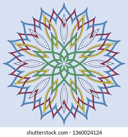 Mandala pattern color good mood blue