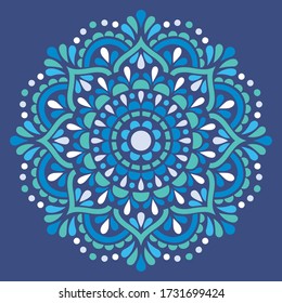 Mandala pattern color Stencil doodles sketch good mood. Good for creative and greeting cards, posters, flyers, banners and covers