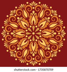 Mandala Muster Farbe Stencil Doodles skizzieren gute Laune. Gut für kreative und Grußkarten, Plakate, Flyer, Banner und Cover