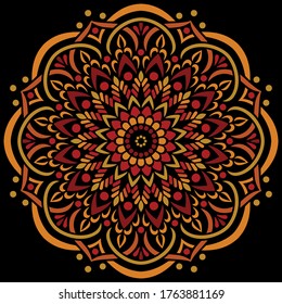 Mandala pattern color Stencil doodles sketch. Good for creative and greeting cards, posters, flyers, banners and covers