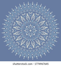 Mandala pattern color Stencil doodles sketch good mood. Good for creative and greeting cards, posters, flyers, banners and covers