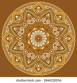 Mandala pattern color Stencil doodles sketch good mood Good for creative and greeting cards, posters, flyers, banners and covers