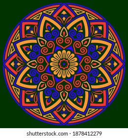 Mandala pattern color Stencil doodles sketch good mood Good for creative and greeting cards, posters, flyers, banners and covers   
