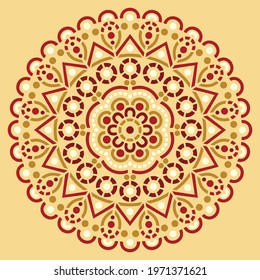 Mandala pattern color Stencil doodles sketch good mood Good for creative and greeting cards, posters, flyers, banners and covers