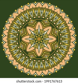Mandala pattern color Stencil doodles sketch good mood Good for creative and greeting cards, posters, flyers, banners and covers