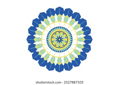 Mandala patroon gekleurde achtergrond. Vectorillustratie. Meditatie element voor India yoga. Ornament voor het versieren van een begroeting. Set van vintage bruiloft uitnodigingskaart