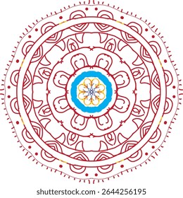 Mandala pattern colored background. Vector illustration. 