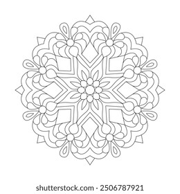 Mandala pattern Coloring book Art wallpaper design, vector file