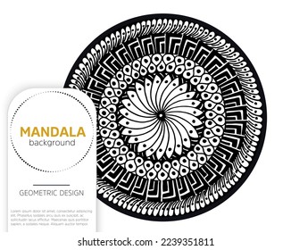 Mandala pattern for Coloring book , Henna, Mehndi, tattoo, decoration. Decorative ornament in ethnic oriental style. , Hand draw vector illustration, seamless pattern