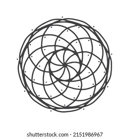 mandala pattern coloring book, page, tattoo, image - Mandala Vector Ilated in Black and Revelation and Revelation - Vector Illustration