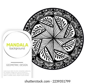 Mandala pattern for Coloring book page , Henna, Mehndi, tattoo, decoration. Decorative ornament in ethnic oriental style. , Hand draw vector illustration, seamless pattern