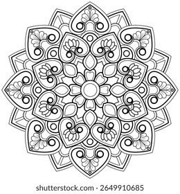 Mandala pattern for Coloring book page. Art on the wall. Lace pattern the Tattoo wallpaper Design Card Tile Sticker Textures and background. "We are generated by my self"