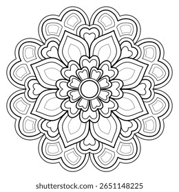 Mandala pattern for Coloring book page. Art on the wall. Lace pattern the Tattoo wallpaper Design Card Tile Sticker Textures and background. "We are generated by my self"