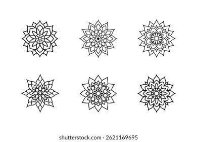 Mandala padrão colorir livro papel de parede design arte