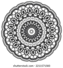 mandala pattern coloring book.ornament round mandala  Perfect for use in any other kind of design. Oriental black vector, Weave design elements.