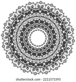 mandala pattern coloring book.ornament round mandala  Perfect for use in any other kind of design. Oriental black vector, Weave design elements.