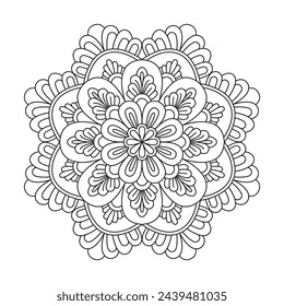 Mandala pattern coloring books for everyone and used for design wallpapers vector 