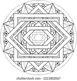 Mandala Muster zum Färben und Dekorieren, illustriert durch Art by Uncle 50