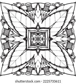 Mandala Pattern for Coloring and Decorating Illustrated by Art By Uncle 76