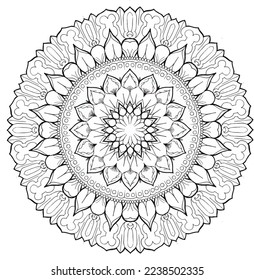 Mandala Pattern for Coloring and Decorating Illustrated