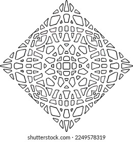 
Mandala Pattern for Coloring and Decorating Illustrated by Art By Uncle 203