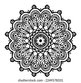 
Mandala Pattern for Coloring and Decorating Illustrated by Art By Uncle 228