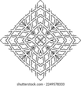 
Mandala Pattern for Coloring and Decorating Illustrated by Art By Uncle 235