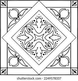 
Mandala Pattern for Coloring and Decorating Illustrated by Art By Uncle 218