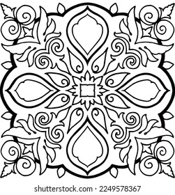 
Patrón de Mandala para colorear y decorar ilustrado por arte del tío 219