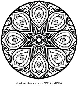 
Mandala Pattern for Coloring and Decorating Illustrated by Art By Uncle 237