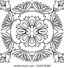 
Mandala Pattern for Coloring and Decorating Illustrated by Art By Uncle 209