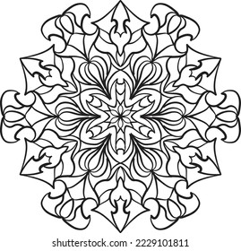 mandala pattern coloring relaxing meditation colorful decoration