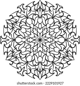 mandala pattern coloring relaxing meditation colorful decoration
