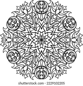 mandala pattern coloring relaxing meditation colorful decoration