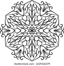 mandala pattern coloring relaxing meditation colorful decoration