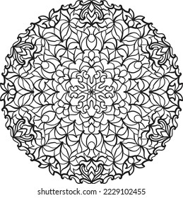 mandala pattern coloring relaxing meditation colorful decoration