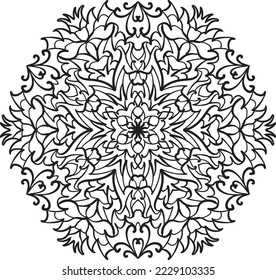 mandala pattern coloring relaxing meditation colorful decoration