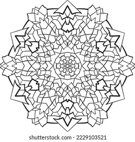 mandala pattern coloring relaxing meditation colorful decoration