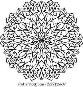 mandala pattern coloring relaxing meditation colorful decoration