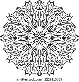 mandala pattern coloring relaxing meditation colorful decoration