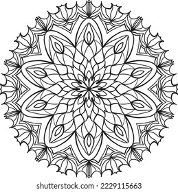 mandala pattern coloring relaxing meditation colorful decoration