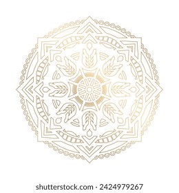 Mandala Pattern Concept Outline Gold Vector Design