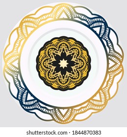 decoración mandala de estilo oriental, indio. ilustración vectorial