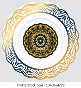 decoración mandala de estilo oriental, indio. ilustración vectorial
