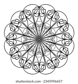Mandala pattern. Decorative background in circle. Elegant lace ornament. 