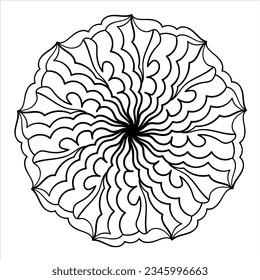 Mandala pattern. Decorative background in circle. Elegant lace ornament. 