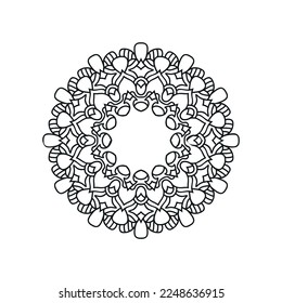 Mandala pattern design background vector illustration