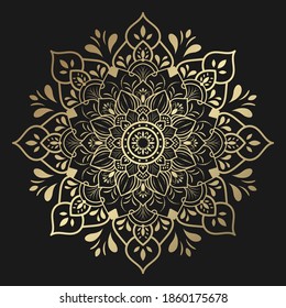 Mandala pattern design with hand drawn, Vector mandala Oriental pattern, Unique design with petal flower. Concept relax and meditation use for page logo book