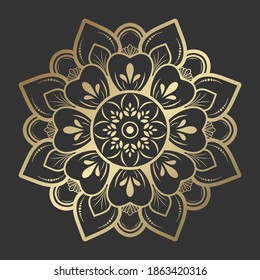 Mandala pattern design with hand drawn, Vector mandala Oriental pattern, Unique design with petal flower. Concept relax and meditation use for page logo book